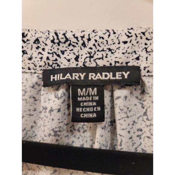 Hilary Radley Black and white v-neck blouse - Picture 5 of 6